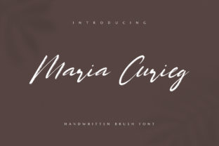 Maria Curieg Font: Natural Brush Script for Makers