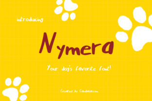 Nymera Font: Charming Script for Dog-Themed Crafts