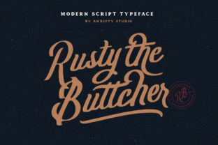 Rusty the Buttcher Font: Bold Script for Web Design